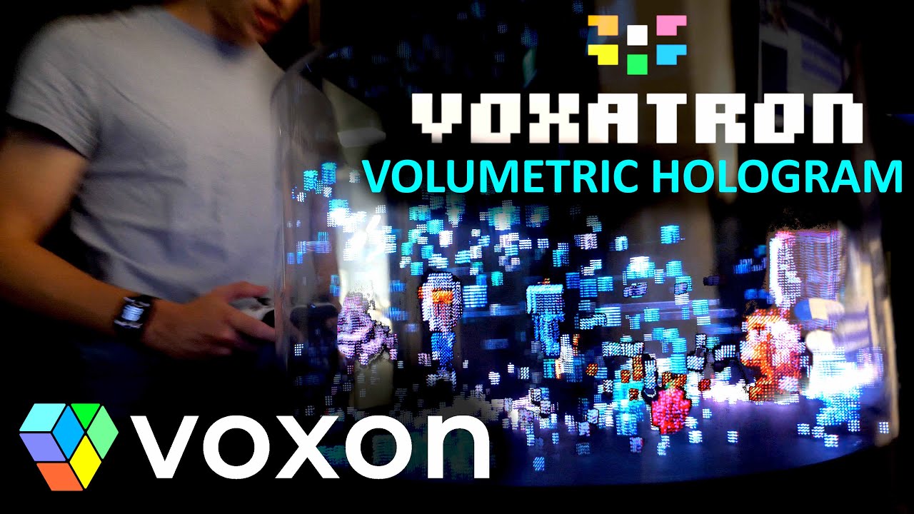 Voxatron Comes to Life in 3D: Volumetric Hologram on Voxon VX2-XL
