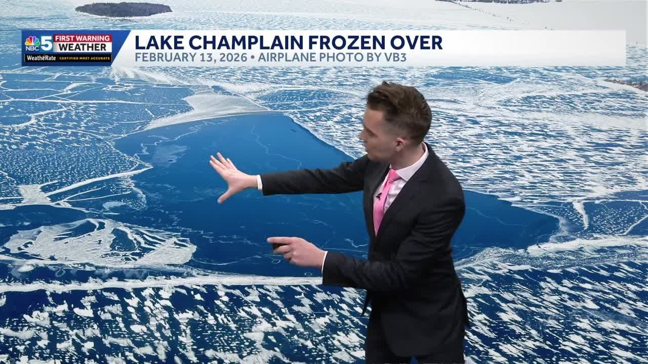 Lake Champlain freezes over, milder weather ahead (2-13-26)