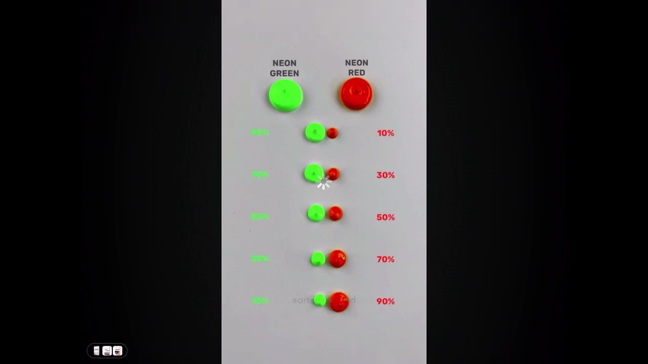 Neon edition color mix ￼Satisfying mixing￼