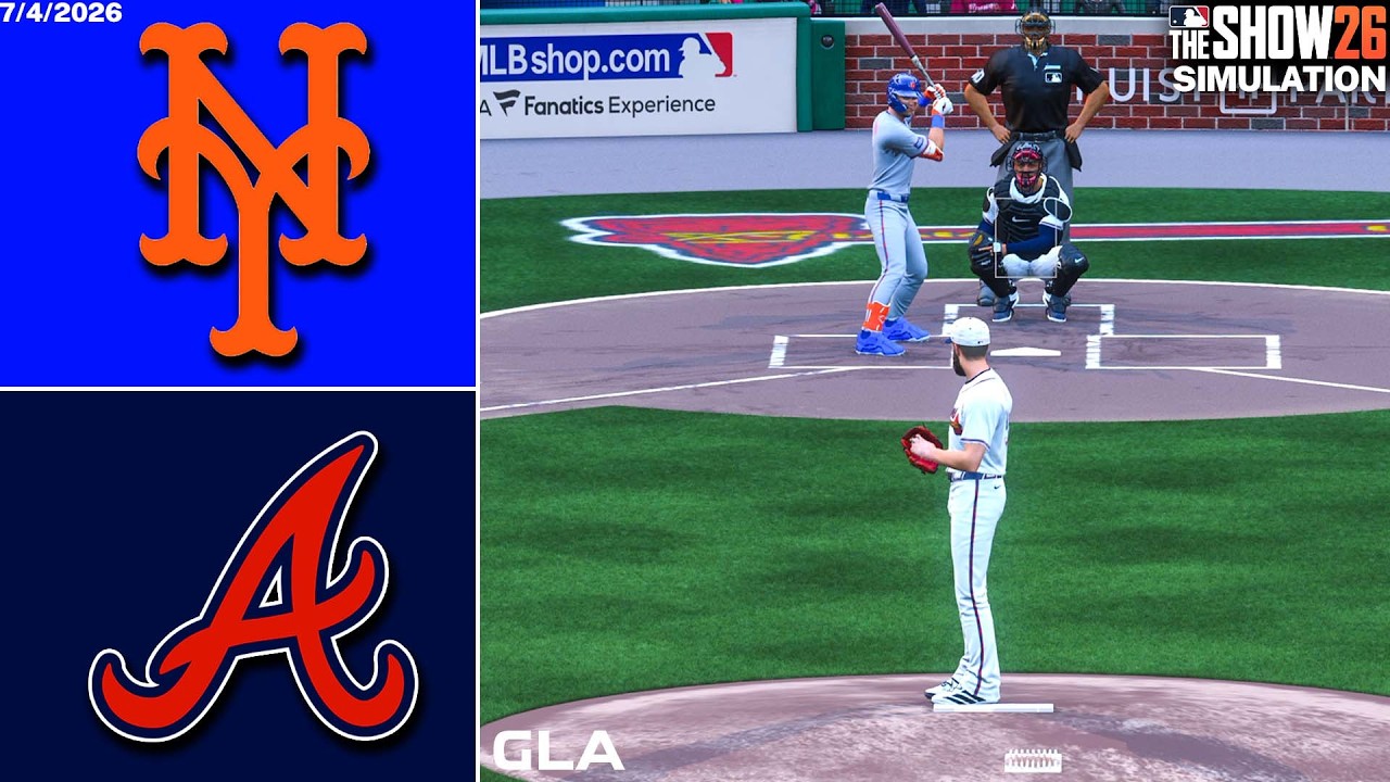 Braves vs. Mets Simulation | 7/4/26 | MLB The Show 26 PS5 Gameplay