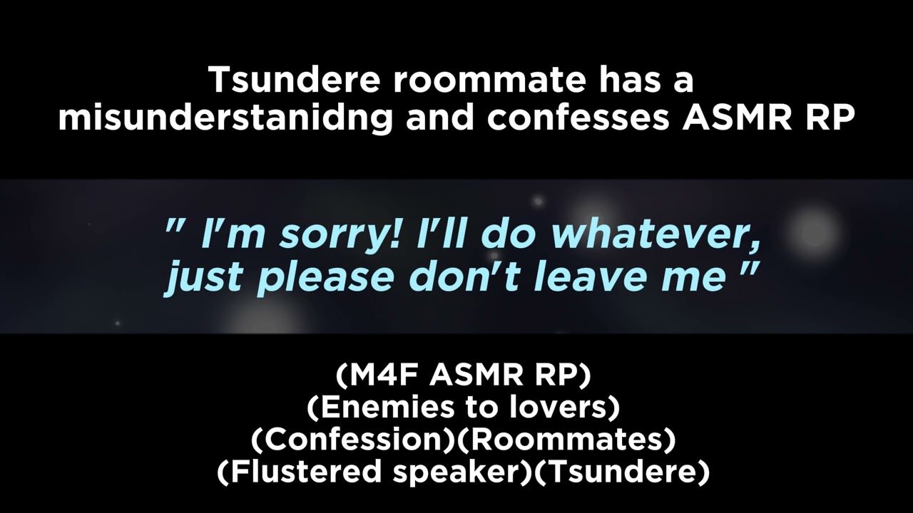 Tsundere roommate has a misunderstanding and confesses (M4F ASMR RP)(Enemies to lovers)(Confession)