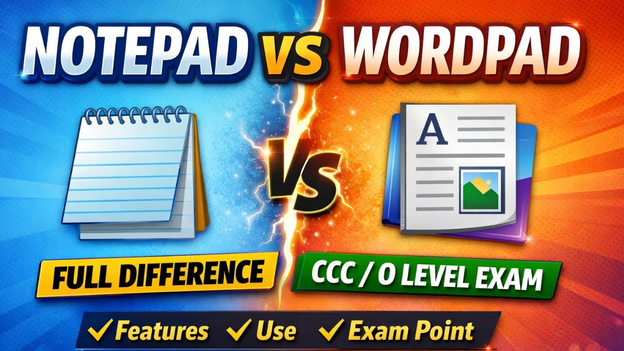 What is the difference between Notepad and WordPad? Notepad vs Wordpad