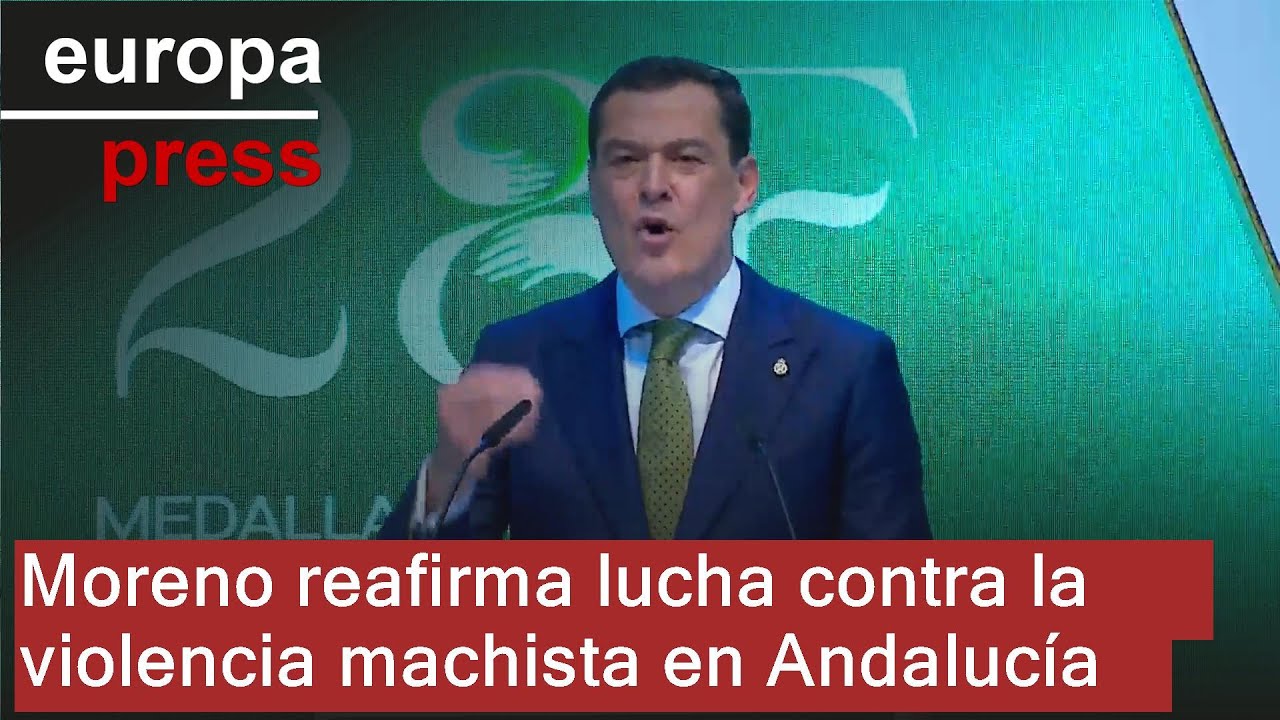 Moreno reafirma su compromiso en la lucha contra la violenci machista en Andalucía.