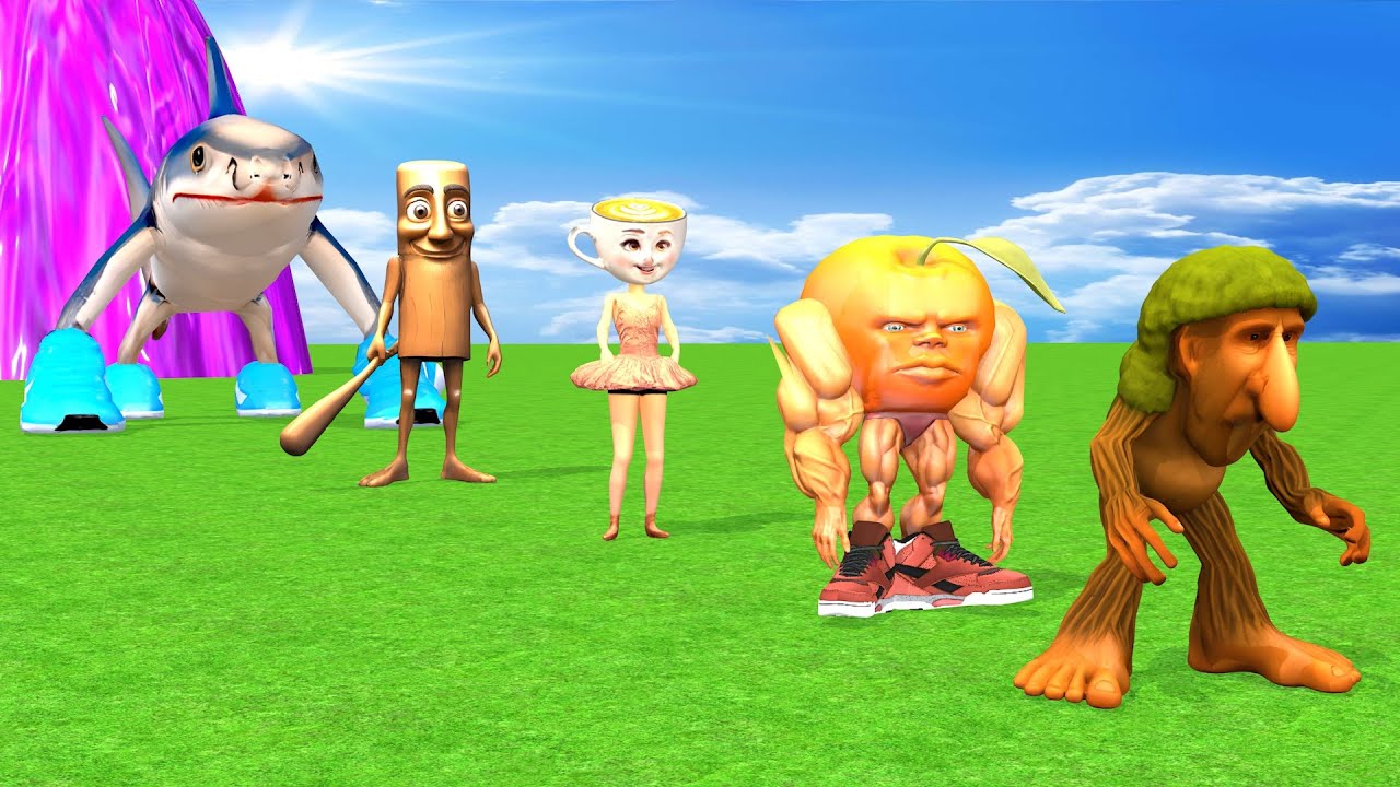 Long Slide Game With Cow Elephant Gorilla Hippopotamus Tiger 3d Animal Game Funny 3d Animals