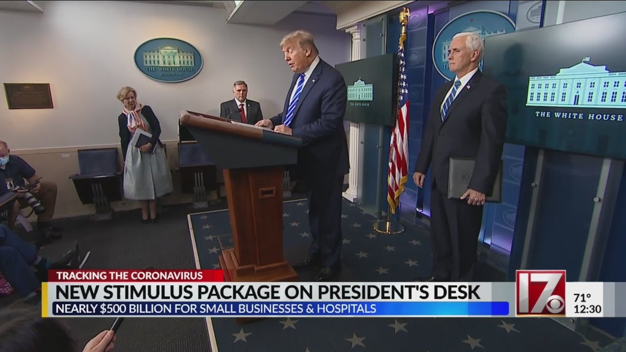 New stimulus package on president's desk
