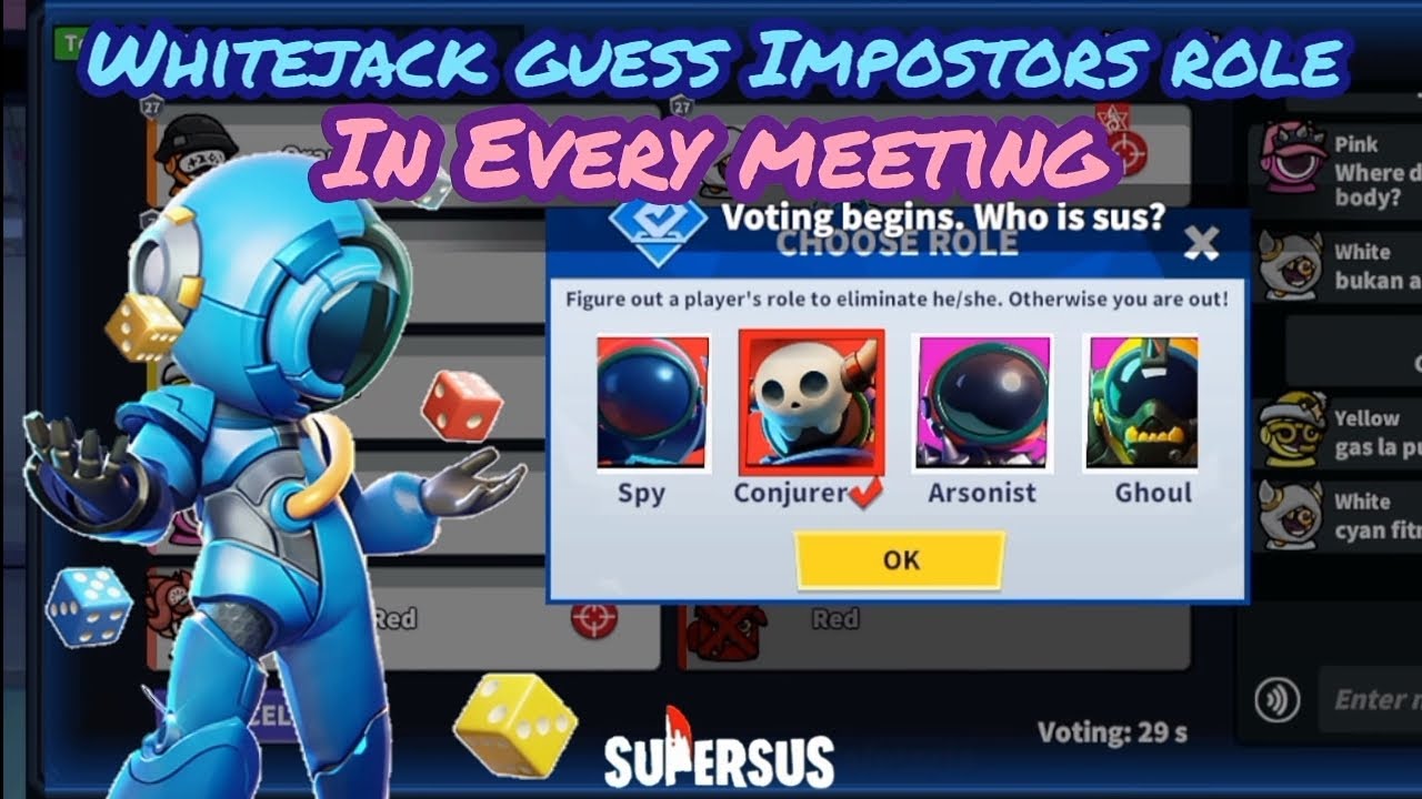 WHITEJACK GUESS IMPOSTORS ROLE IN EVERY MEETING!!! 🤯🤓 Super Sus Whitejack gameplay
