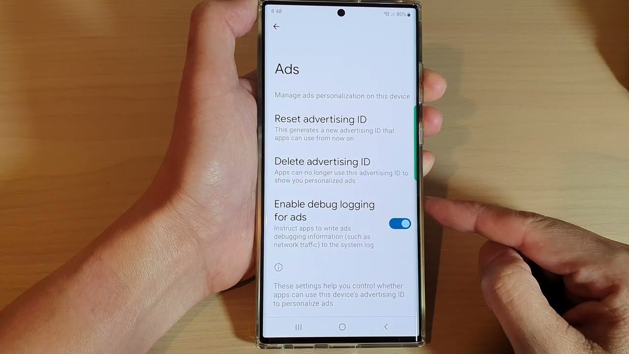 What Is Enable Debug Logging For Ads on Samsung/Android Phone & How to Turn It On/Off