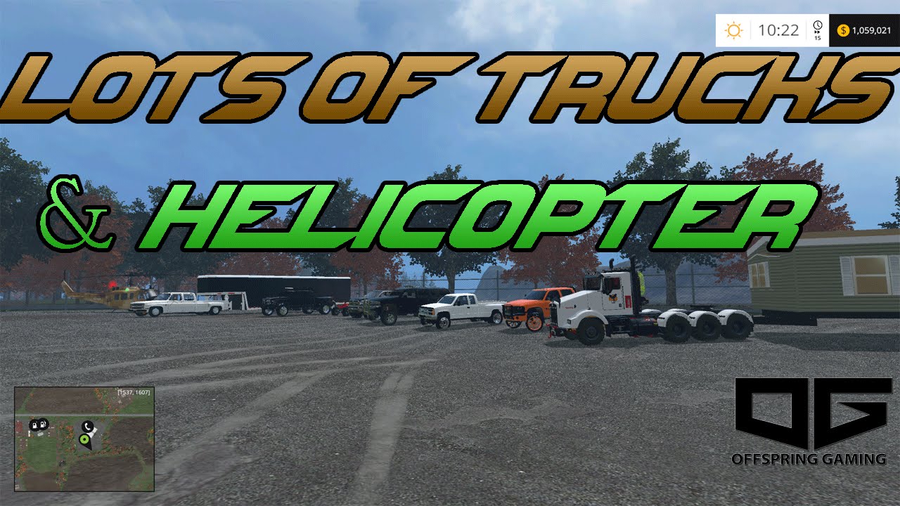 Farming Simulator 2015- High Quality Trucks and Helicopter!