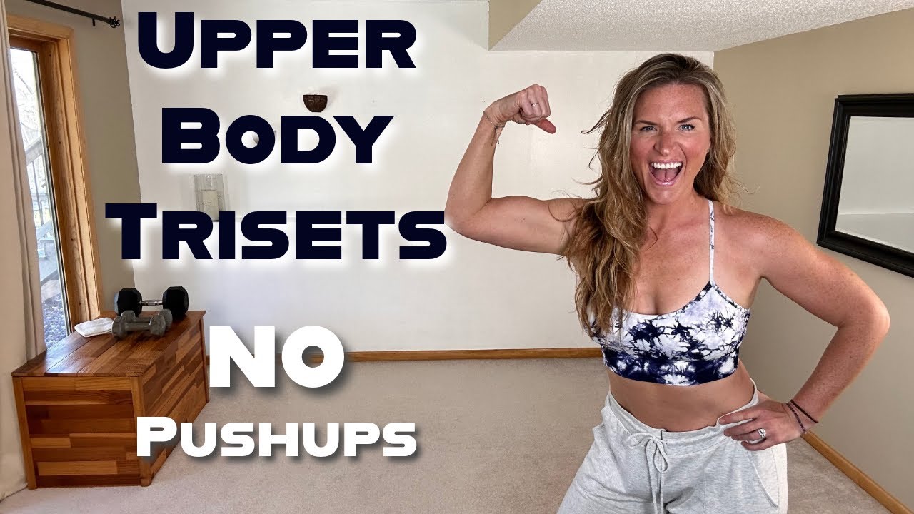 Upper Body TARGETED Trisets // NO Pushups // Circuit Training At Home // Dumbbell Strength Workout 💪
