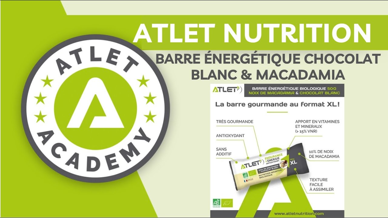 Barre énergétique chocolat blanc & noix de macadamia (format XL) | Nutrition sportive