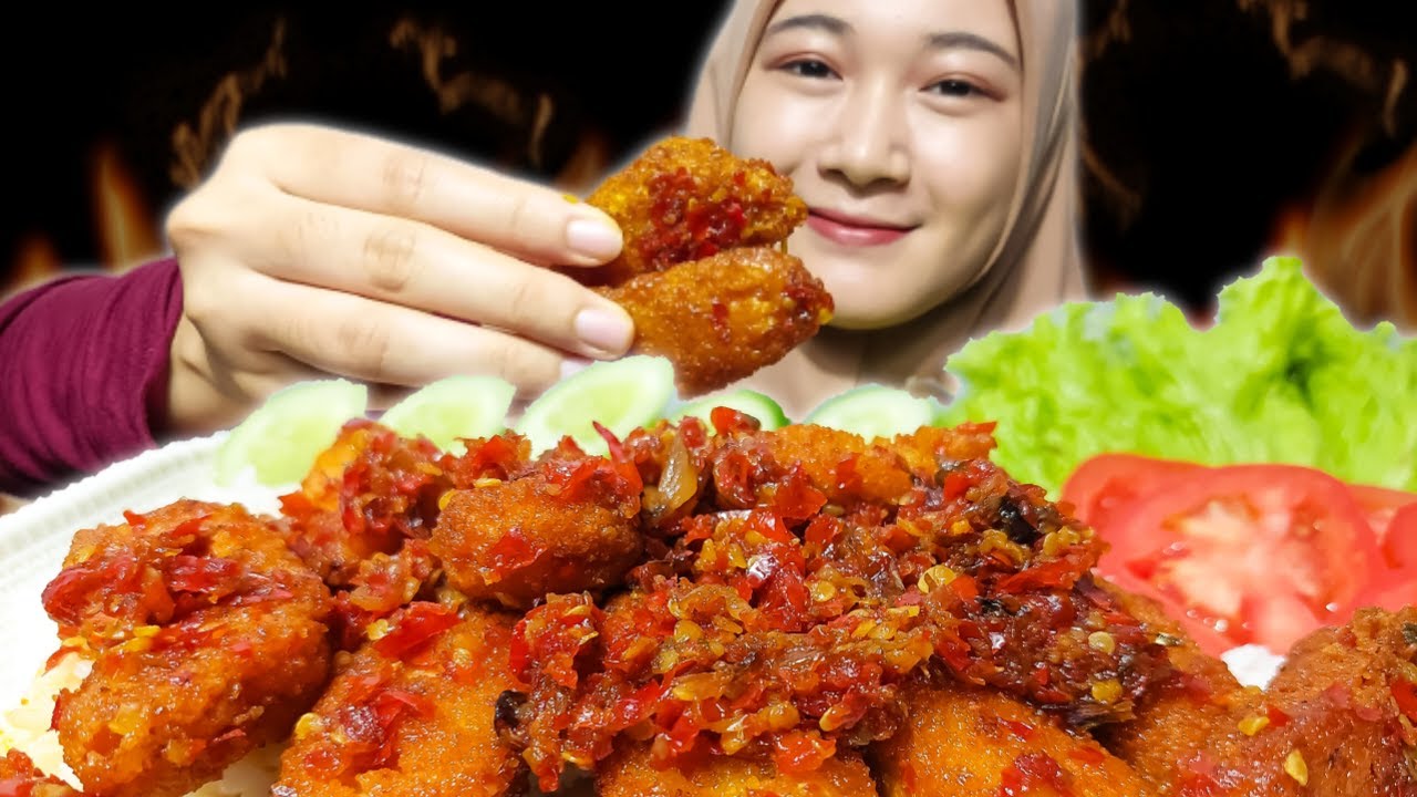 BUKAN NUGGET VIRAL | MAKAN NUGGET BALADO PAKE NASI ANGET DAN LALAPAN