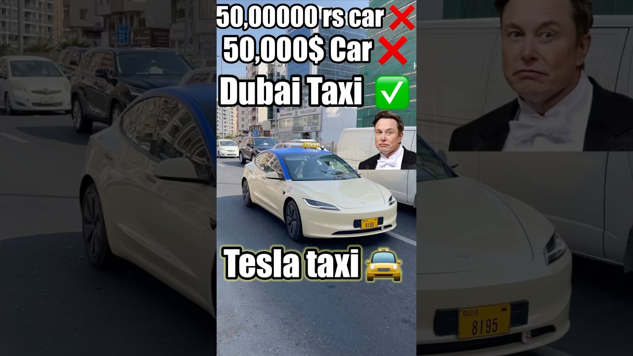 Tesla taxi in Dubai | Tesla car as taxi | #teslacybertruck #dubaitaxi #viralshorts