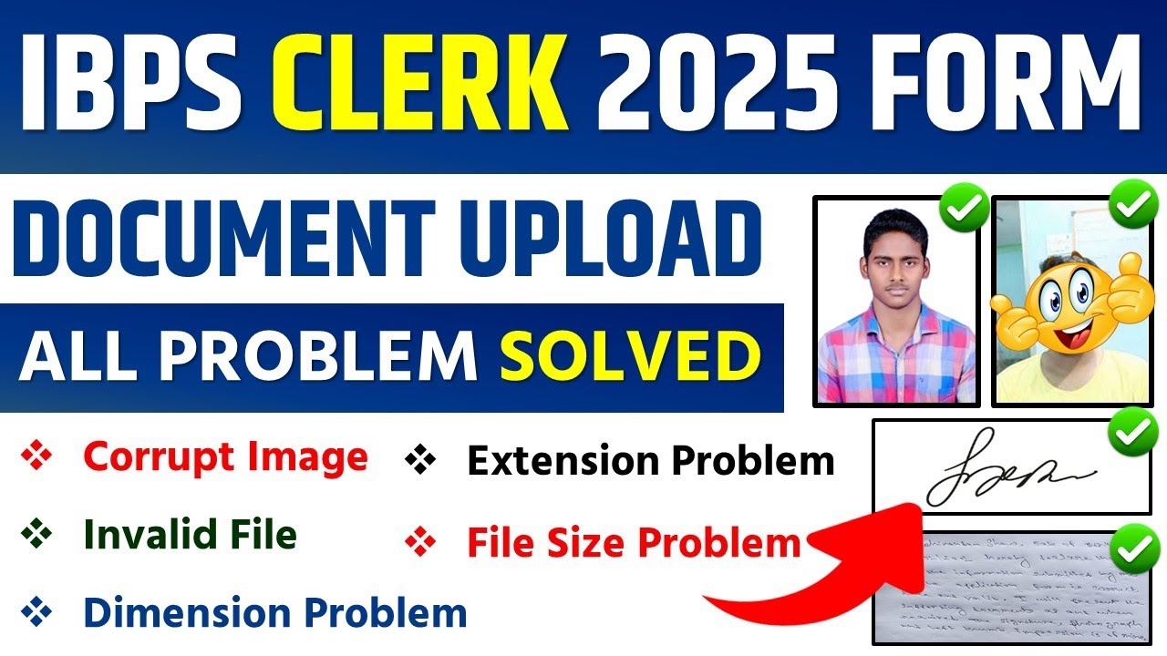 IBPS Clerk 2025 Corrupt Image Problem Solved||IBPS Clerk Photo/Signature Upload Problem Solved