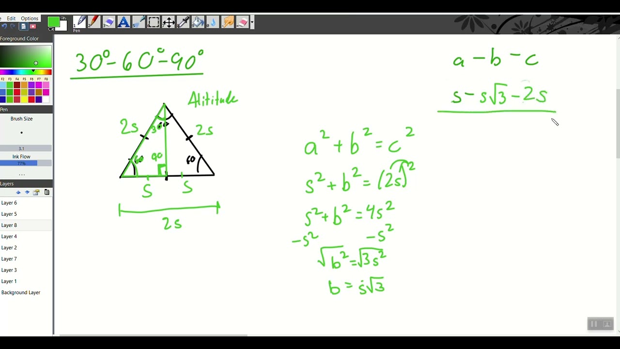5th Hour Geometry (3/3/26) - Finish 8.1 and Start 8.2  Pythagorean thm