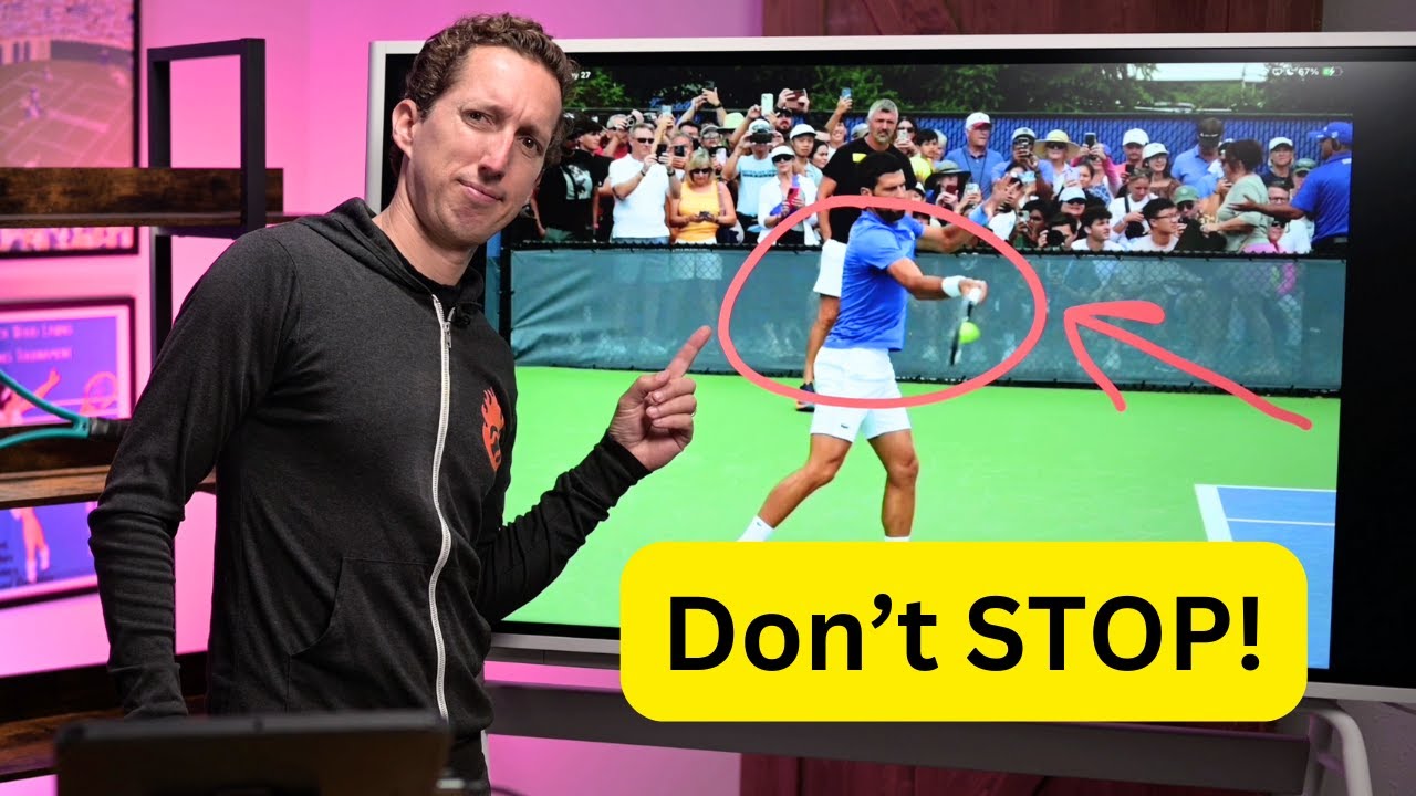Don't STOP your body rotation! (tennis technique)