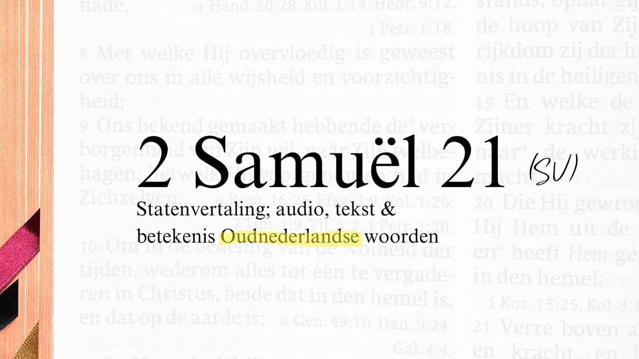 2 Samuël  21 / Bijbel (SV) / Statenvertaling / The Dutch equivalent of the King James Bible (KJV)