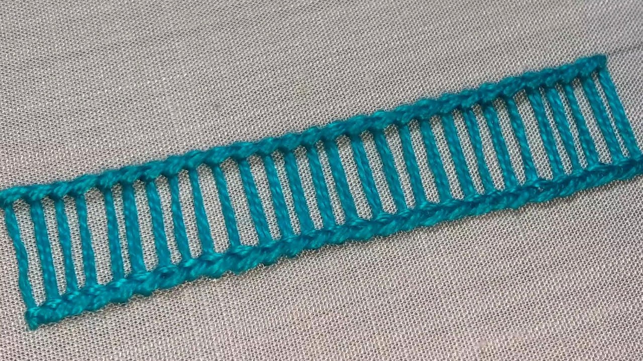 Hand Embroidery: Ladder Stitch