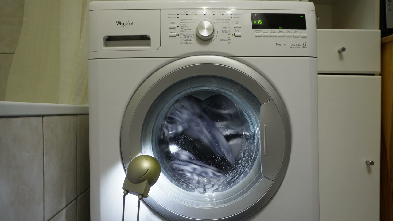 [4K] Pralka Whirlpool 6th sense AWOC 51003SL, program 