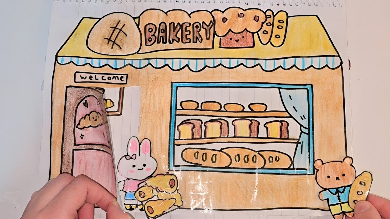 🍥Paper DIY🍥 Paper Mini Bakery 🥐🍰 | 귀여운 종이 베이커리 놀이 