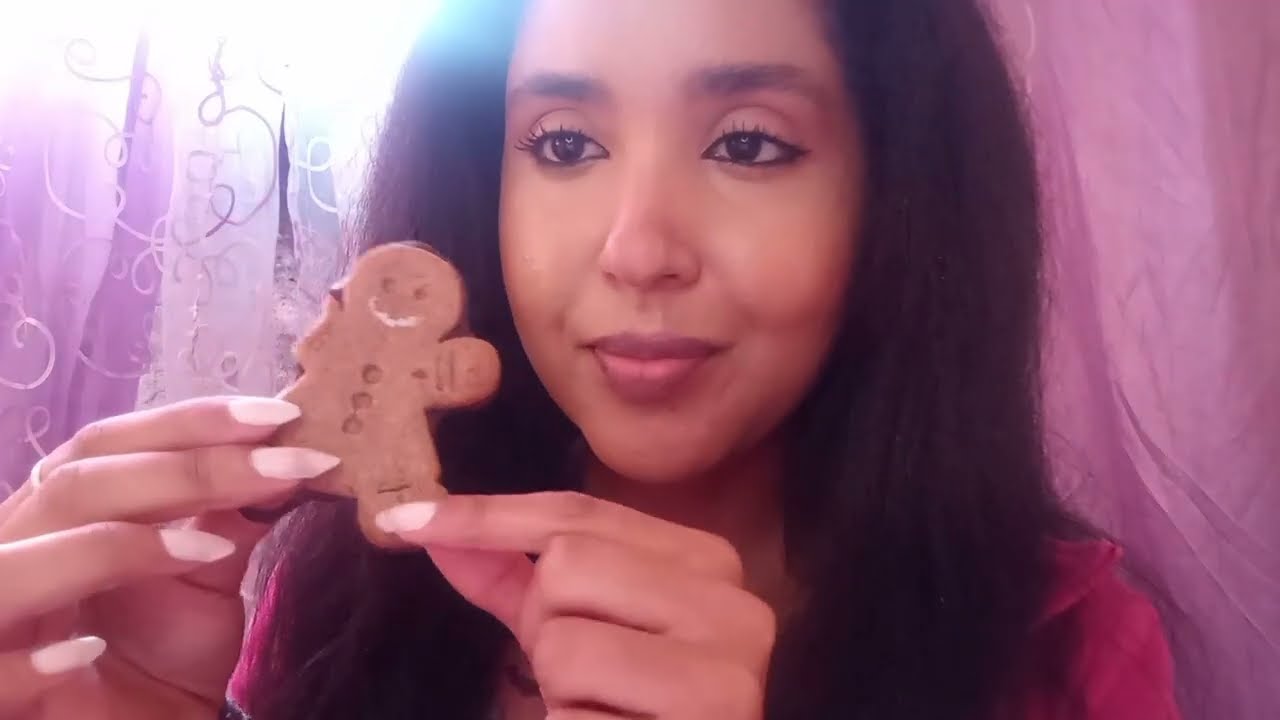 ASMR Eating Apple & Gingerbread Man 🍎✨ Whispered 
