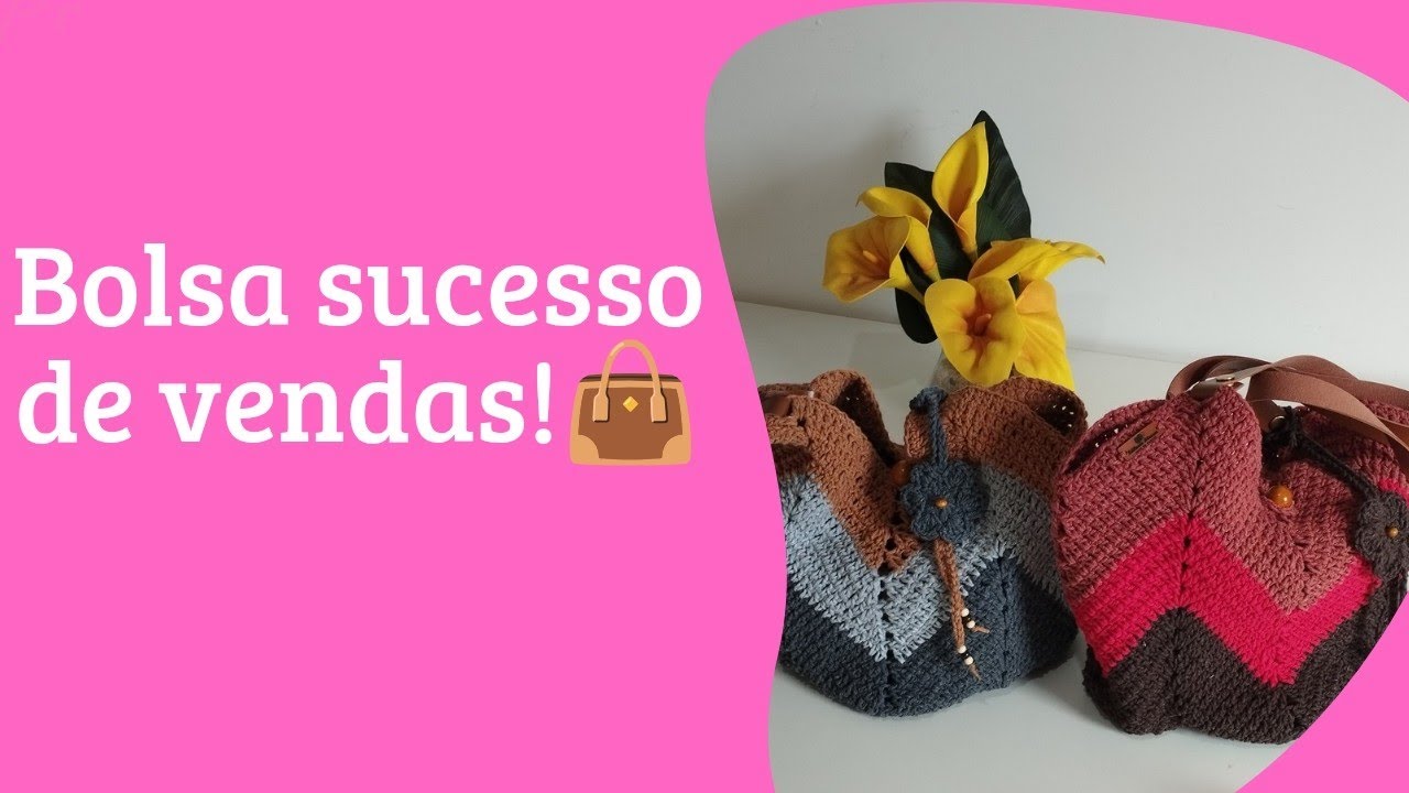 Bolsa de crochê para o dia a dia, muito fácil e rápida de fazer.... Sucesso de vendas!👜