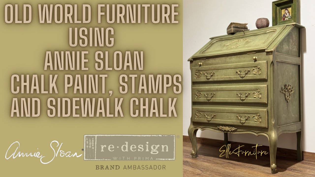Old World Furniture: @AnnieSloanHome Chalk Paint & Stamps from @ReDesignwithPrima