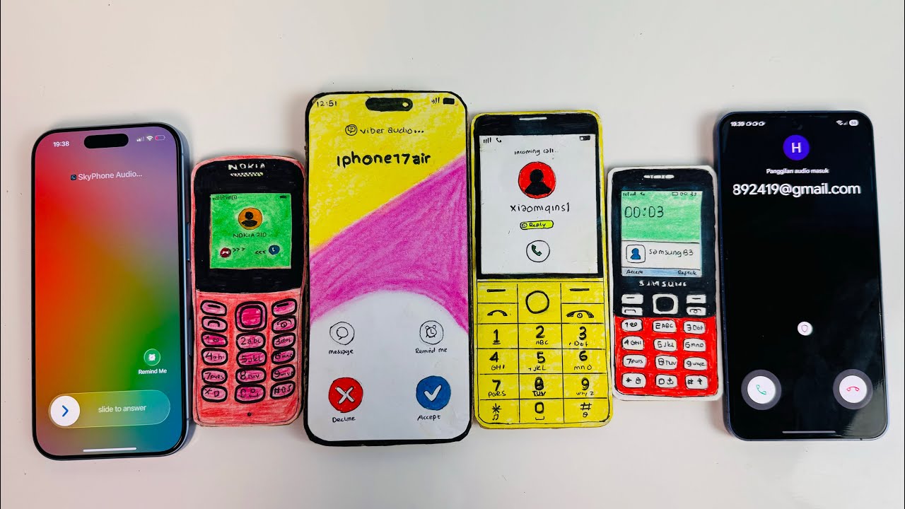 Iphone 17/nokia 210/iphone 17air/xiaomi qin 1s/samsung b350/samsung s24, incoming call