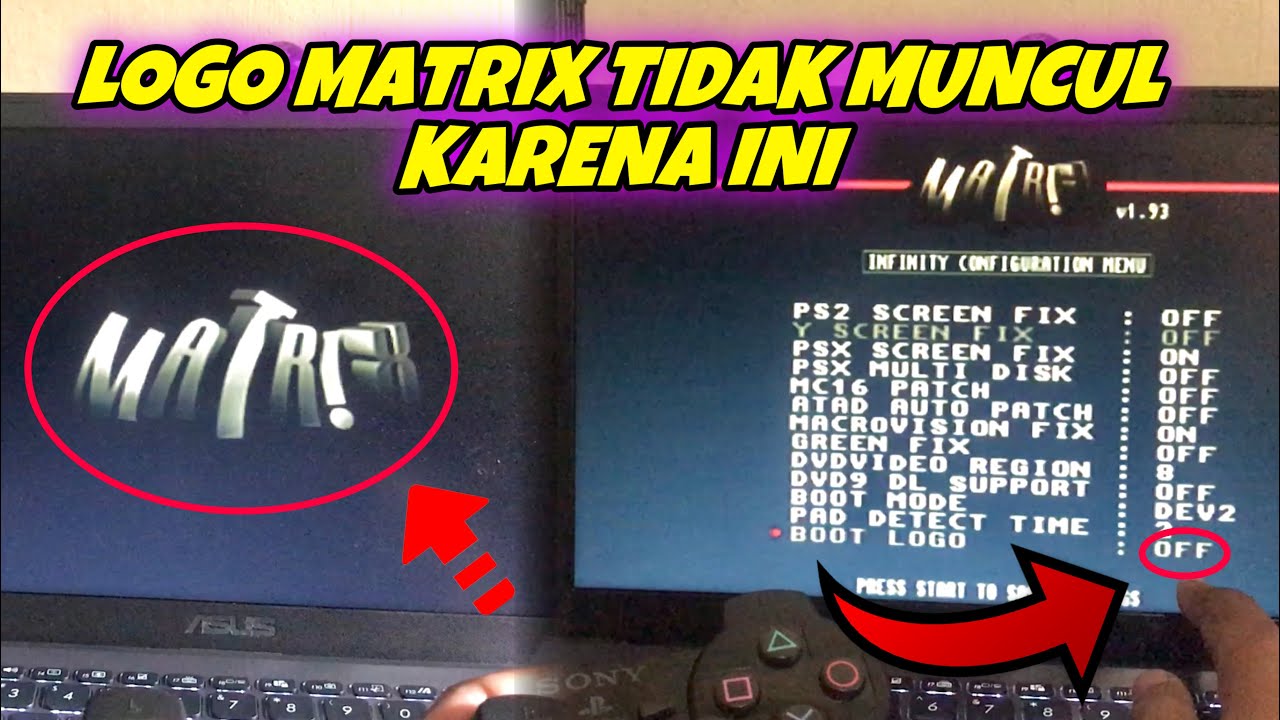 CARA MENAMPILKAN LOGO MATRIX PS2 FAT/SLIM❗️