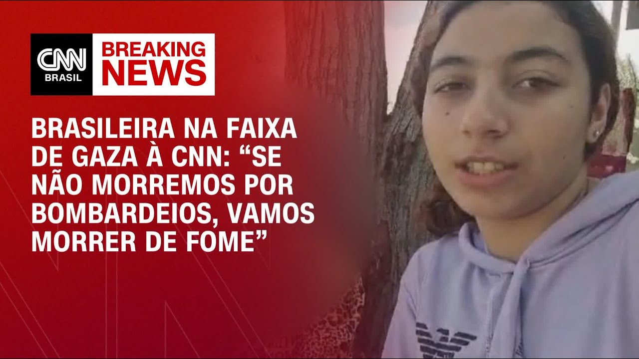 Brasileira na Faixa de Gaza à CNN: “Se não morremos por bombardeios, vamos morrer fome” | LIVE CNN