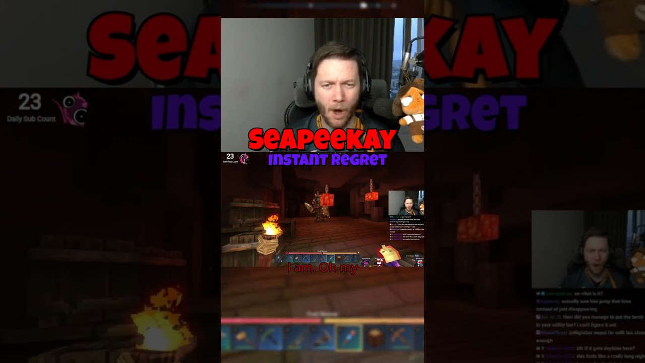 Seapeekay instantly regrets his decision 