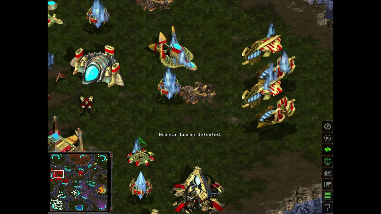 StarCraft Brood War The Hunters Map: Versus 3 Protoss, 3 Zergs and 1 Terran