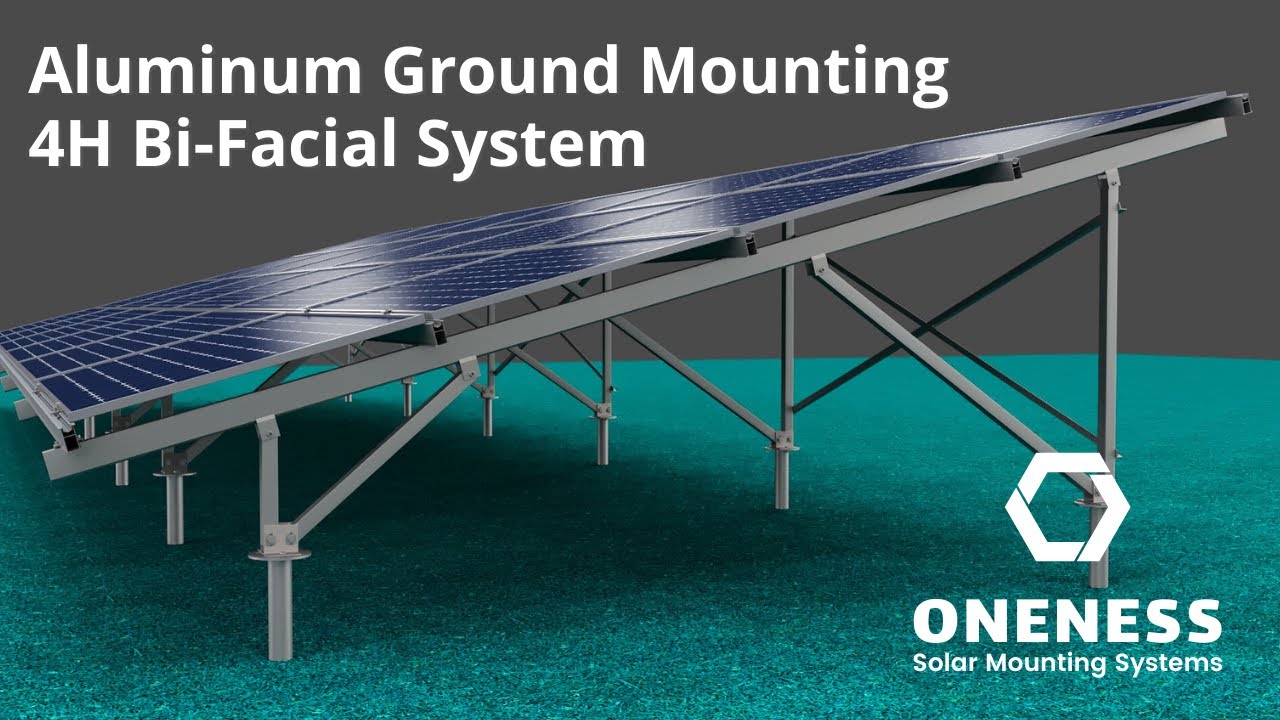 ALUMINUM GROUND SOLAR RACKING STRUCTURE by ONENESS SOLAR MOUNTING SYSTEMS (Assembling Video)