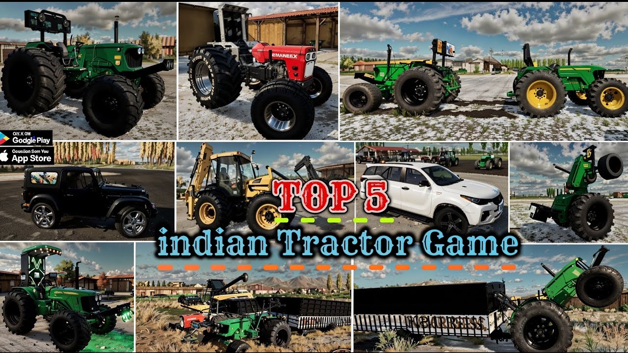 Top 5 best indian tractor games // Open World Tractor Games Android Desi