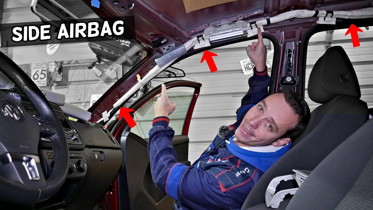 VW TIGUAN SIDE CURTAIN AIRBAG REPLACEMENT REMOVAL