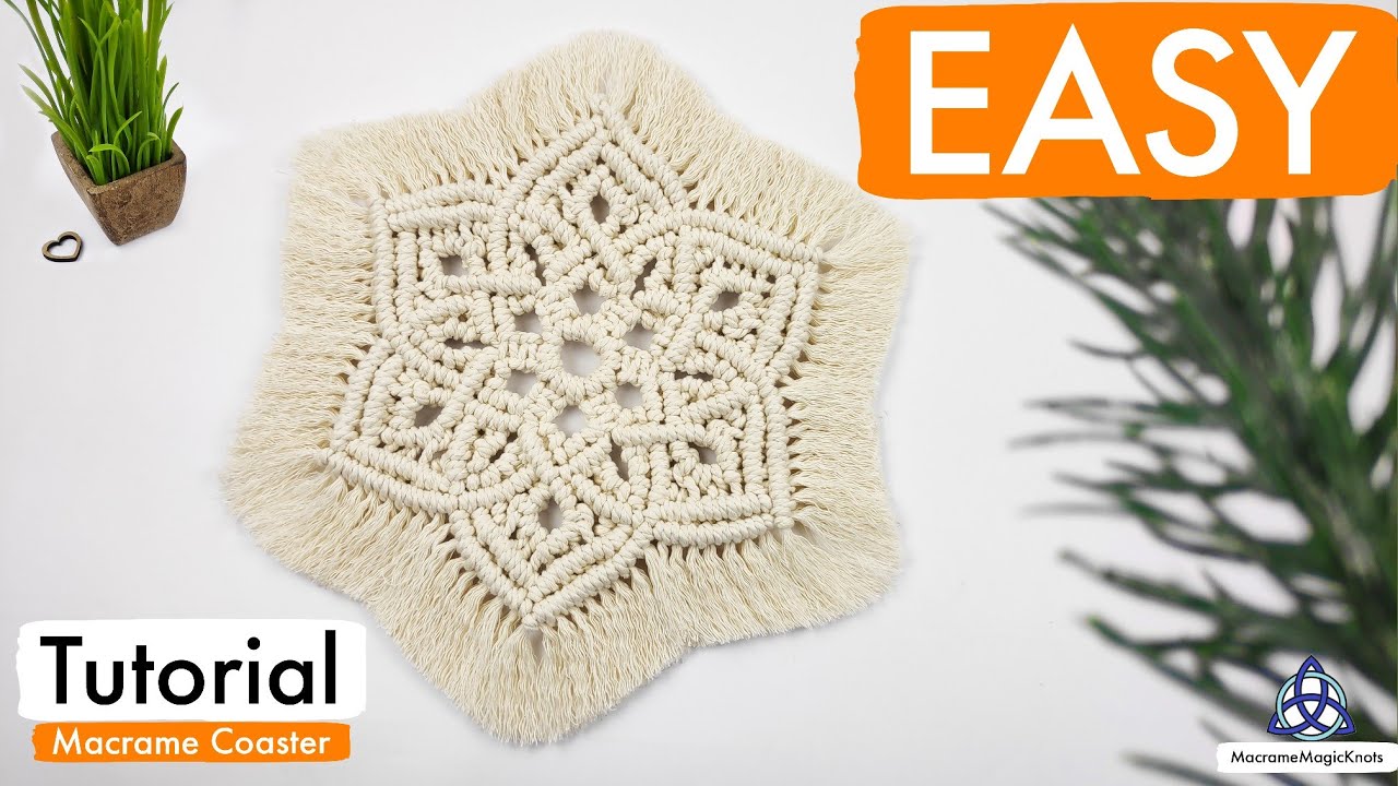 DIY MACRAME MANDALA COASTER | Table Decoration