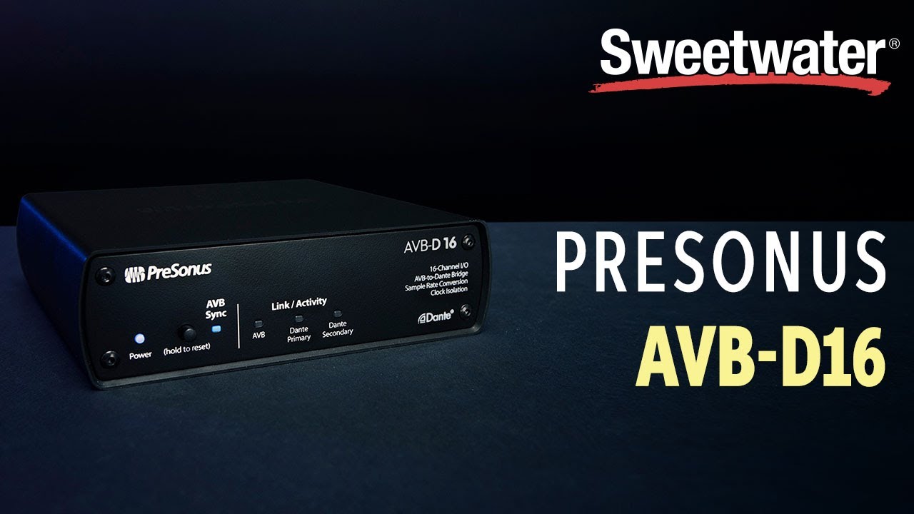 PreSonus AVB-D 16 Bi-directional AVB Dante Bridge Overview