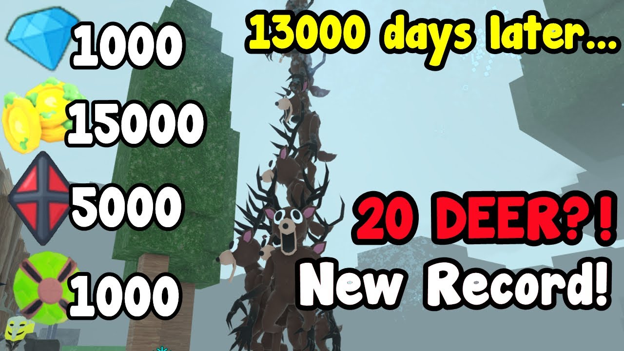 Surviving 13000 Days Solo In 99 Nights in the Forest Roblox! New Record!