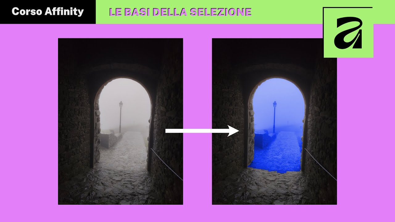 Affinity: le basi della SELEZIONE (cornici e selezione a mano libera)