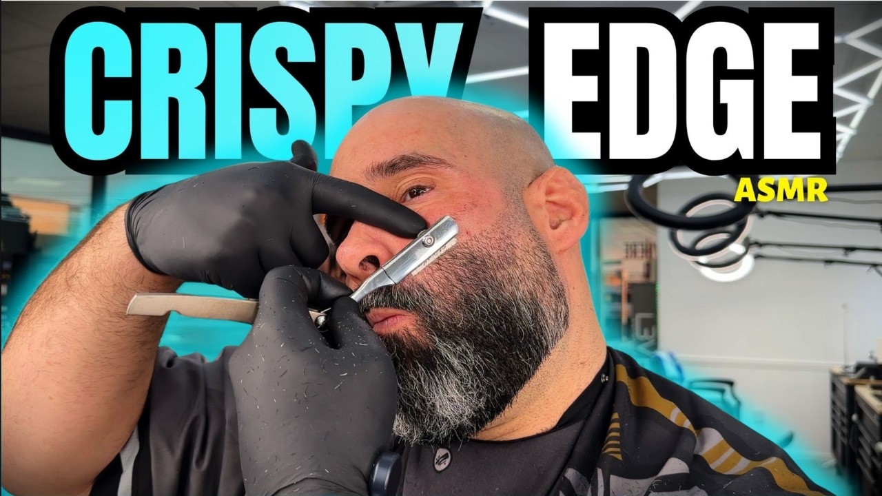 ASMR Beard Trim & Straight Razor Lineup ✂️ Satisfying Professional Grooming
