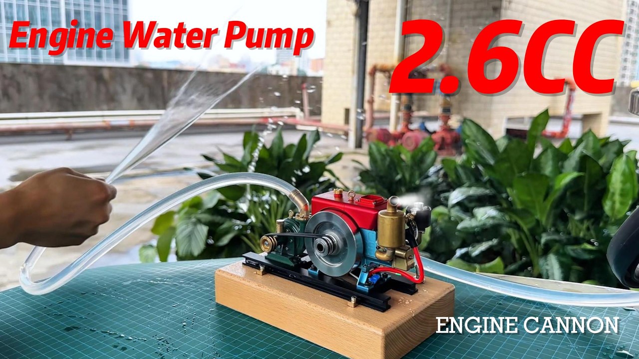 How to Build a Water Pump Using a 2.6cc Mini Engine?