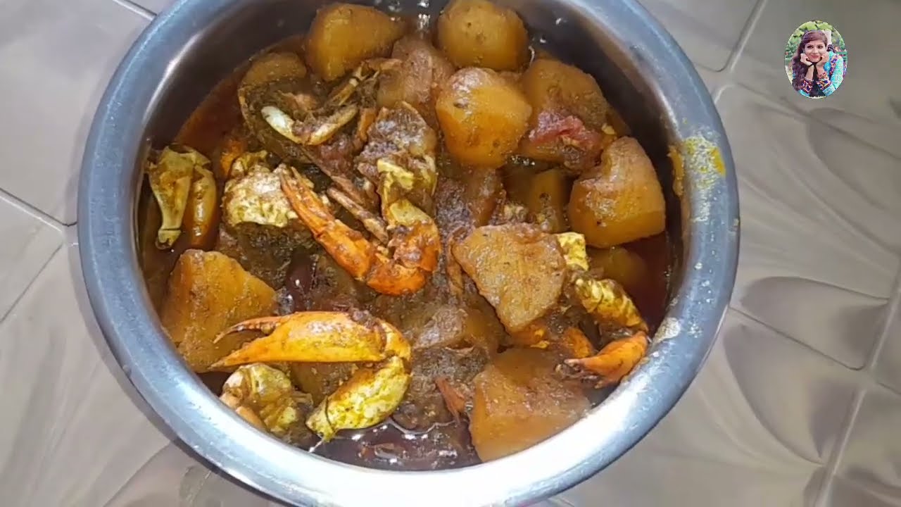 আজকে স্পেশাল রান্না কাকড়া তরকারি 🦀 কার কার ভালো লাগে কাকড়া আমার তো খুব প্রিয় 🫶