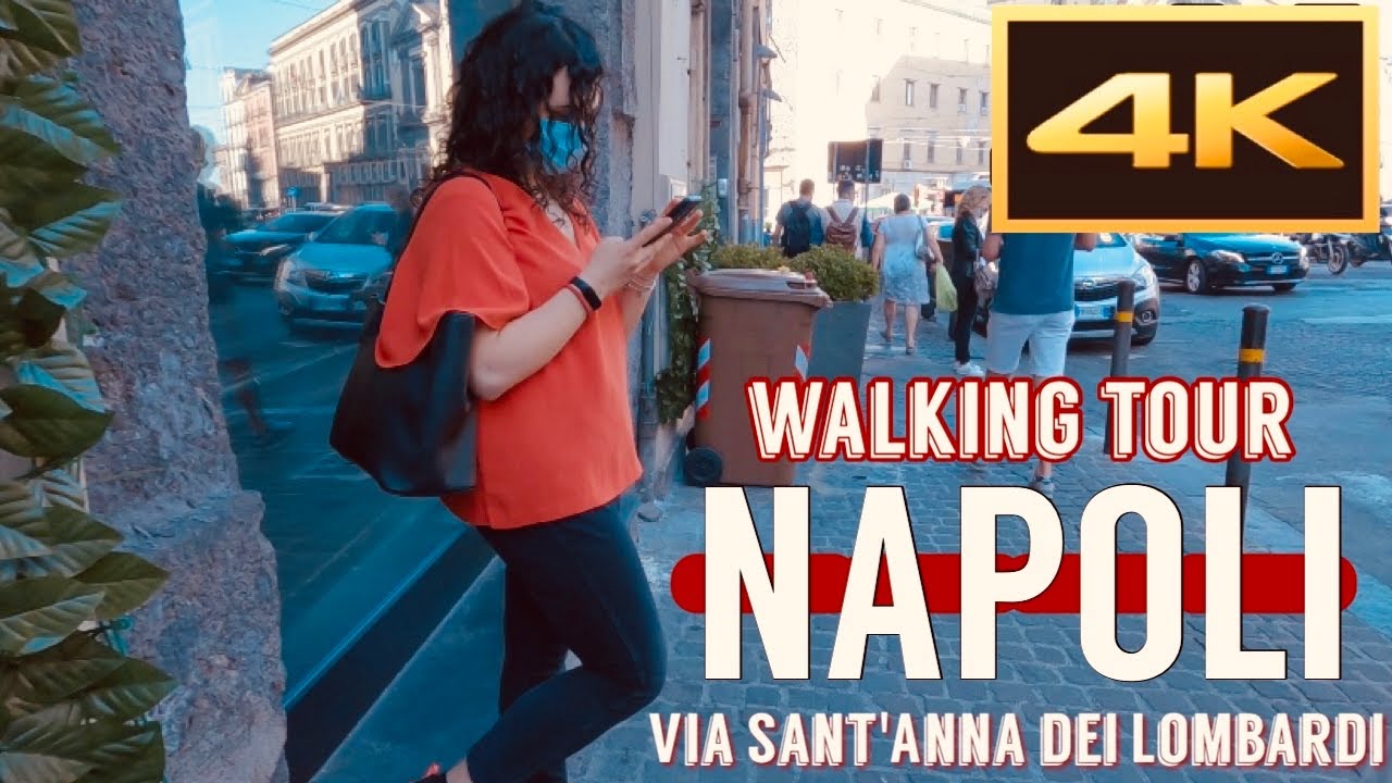 Napoli Walking Tour Via Sant'Anna dei Lombardi | Naples, Italy |4k UHD
