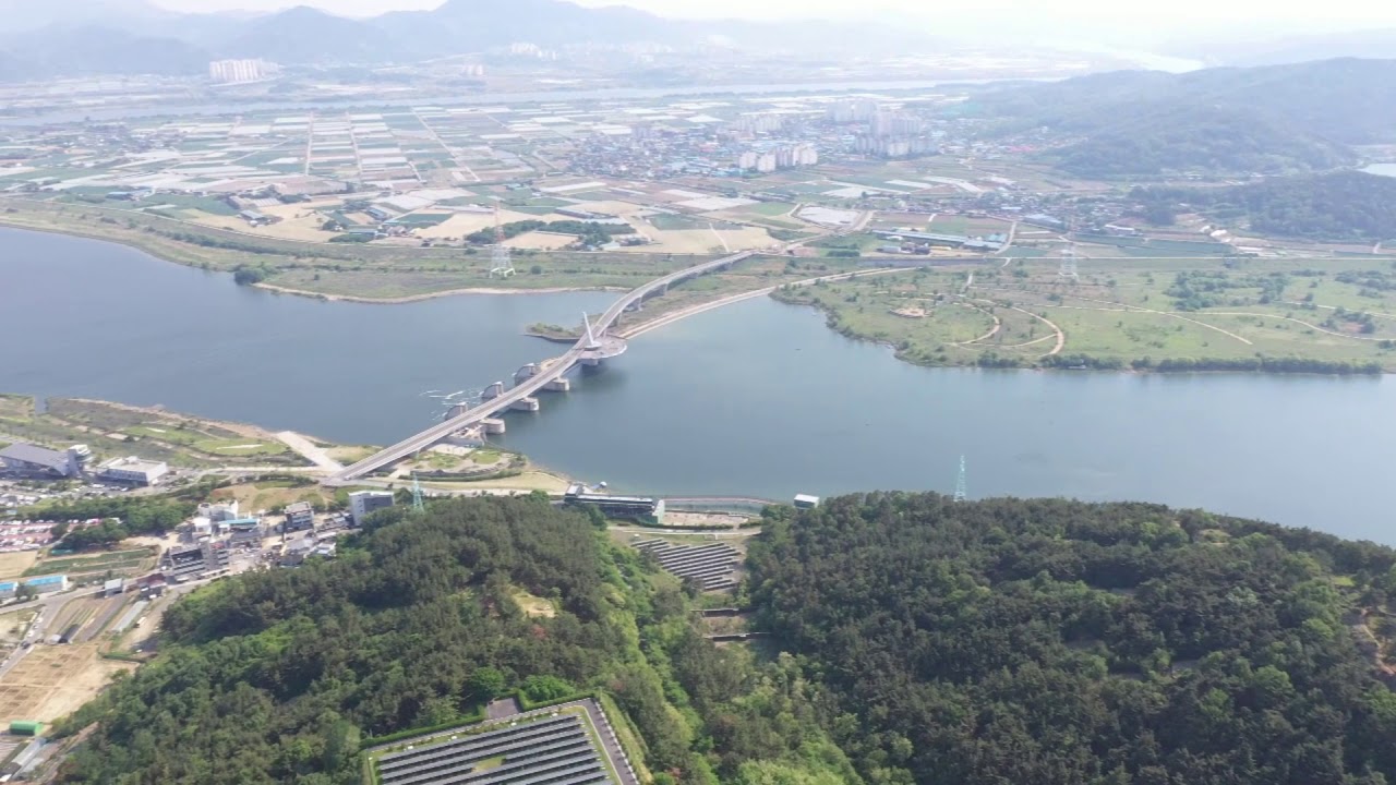 죽곡산모암봉에서 드론영상, 달성군 다사읍 죽곡산