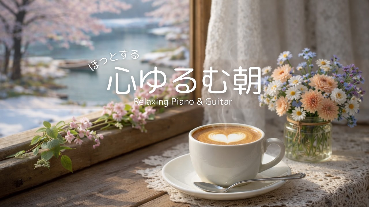 【朝カフェBGM】心ゆるむ金曜の朝｜ピアノ&ギターでほっとする時間（作業用・読書・家事）