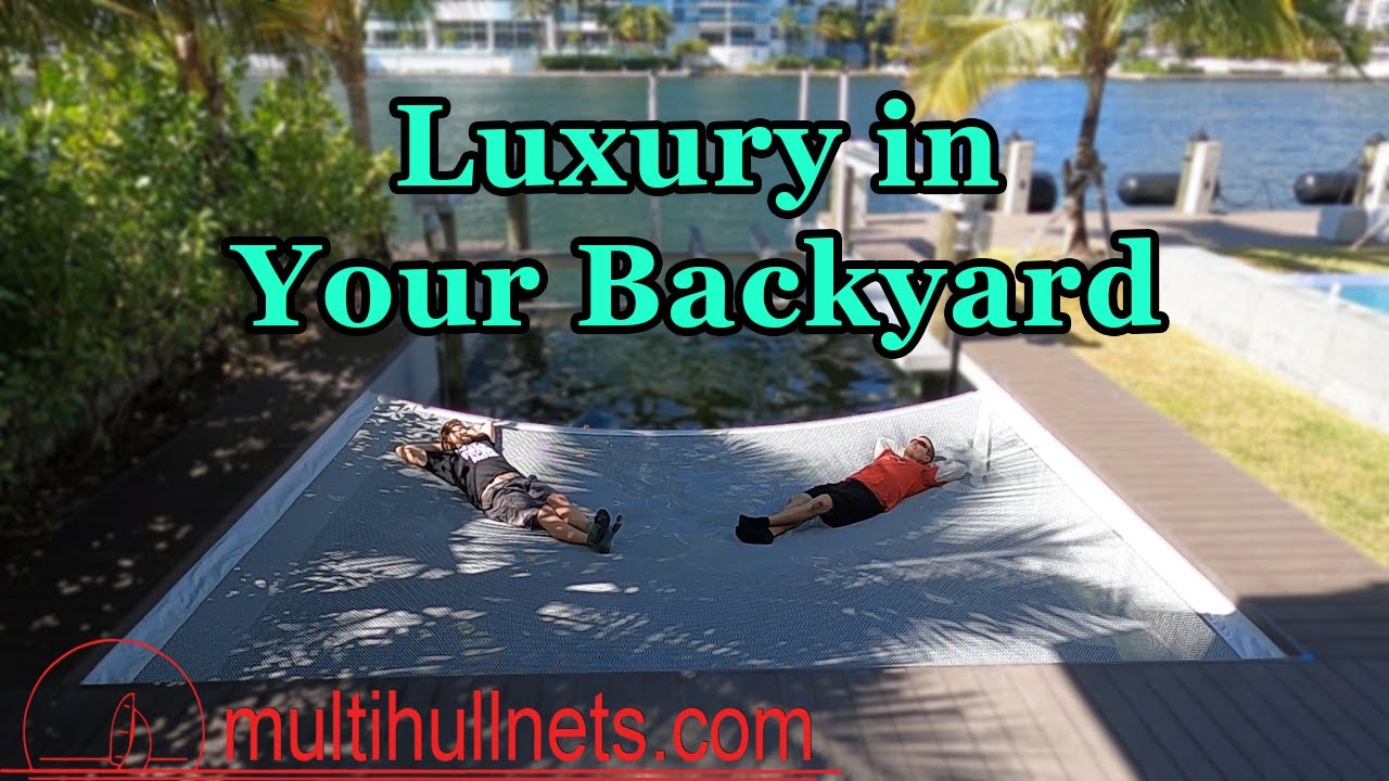 Overwater Dock Net - Catamaran Trampoline Turned Dock Hammock