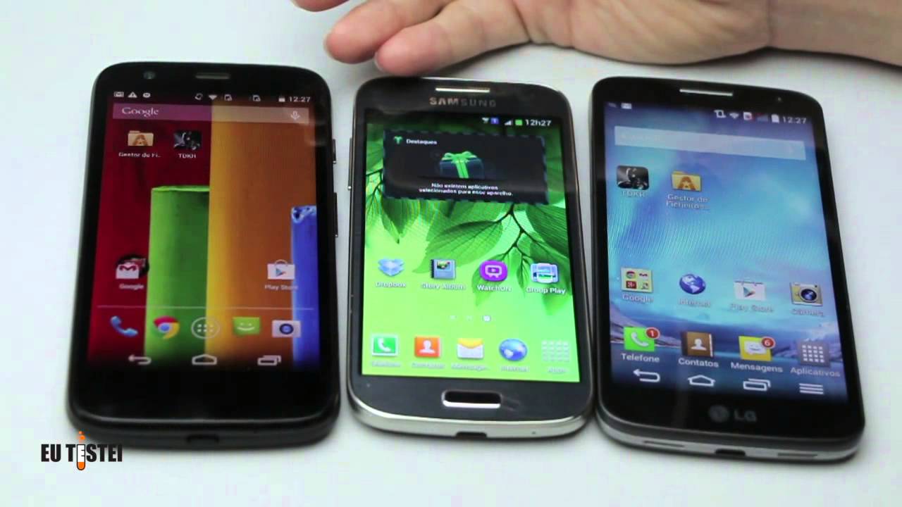 Comparativo Moto G x S4 Mini x G2 Mini - Vídeo Comparativo Brasil