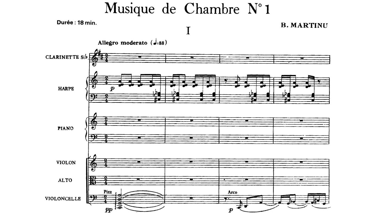 Bohuslav Martinů - Chamber Music No. 1, H. 376