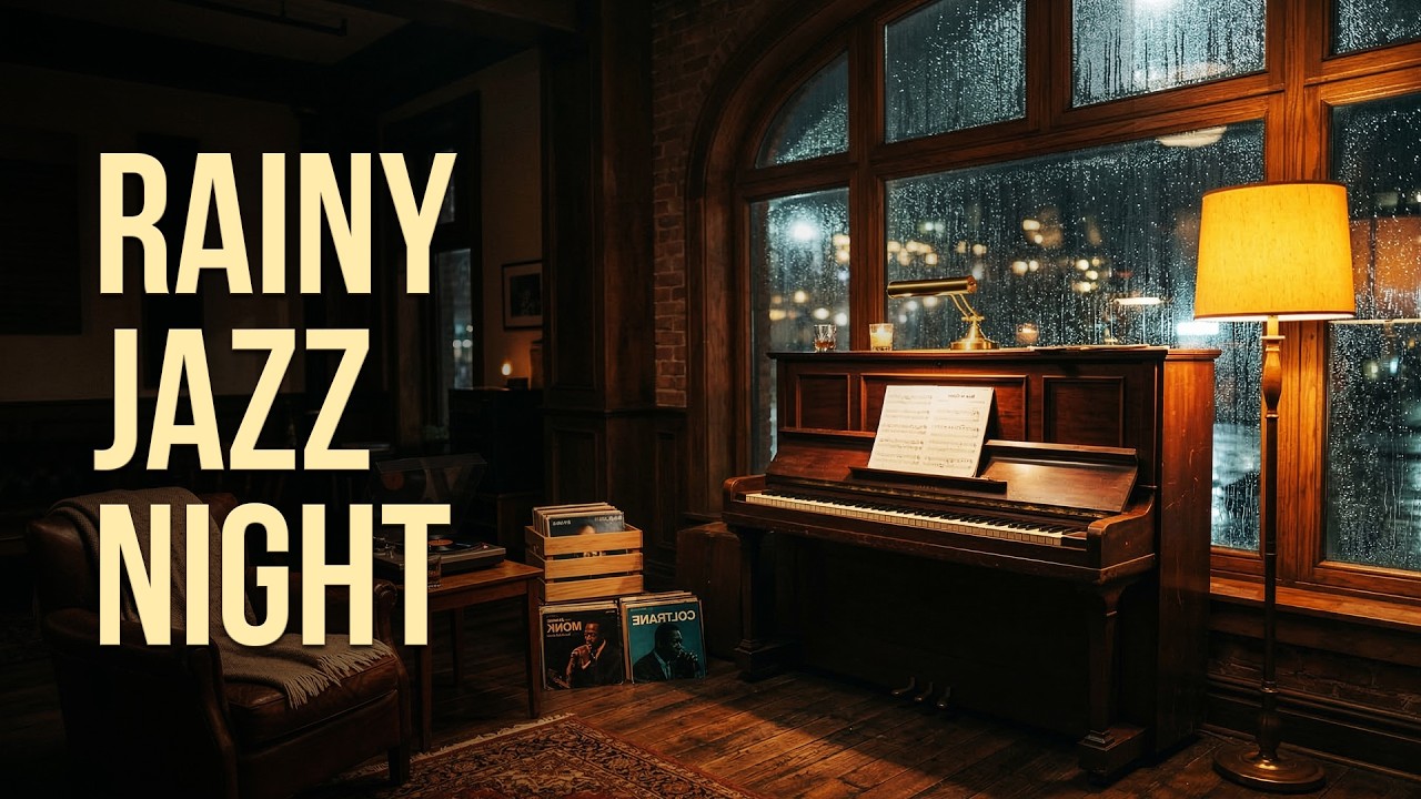 Rainy Night 1950s Cool Jazz — 3 Hours Smooth Vintage Jazz for Study, Work & Deep Focus