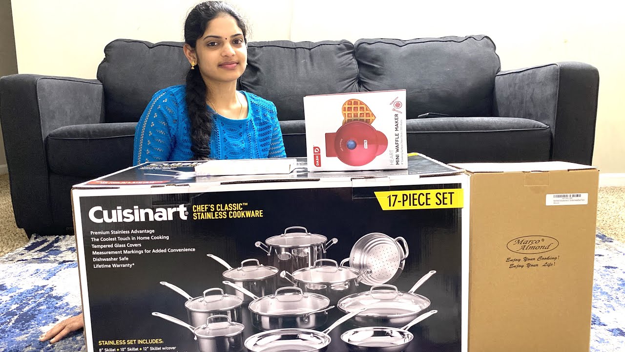 Shopping Haul in Tamil USA | Unboxing Kitchen Items | Knife Set | Stainless Steel Cookware Set