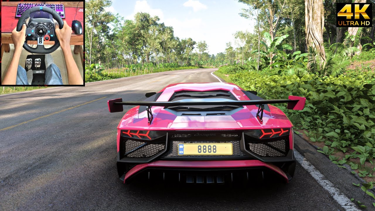 LAMBORGHINI AVENTADOR SV | Forza Horizon 5 | Logitech g29 gameplay